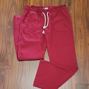 ROXY Women's Oceanside Burgundy Drawstring Pants